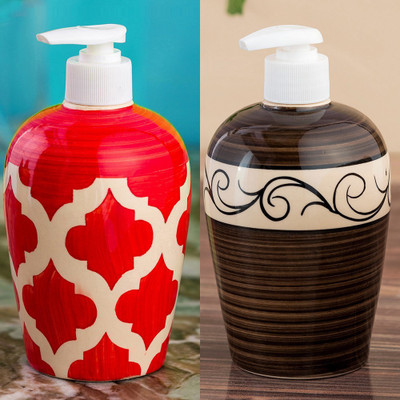 Sforzi Ceramic soap dispenser combo 450 ml Lotion, Shampoo, Soap Dispenser(Multicolor)
Sforzi Ceramic soap dispenser combo 450 ml Lotion, Shampoo, Soap Dispenser(Multicolor)