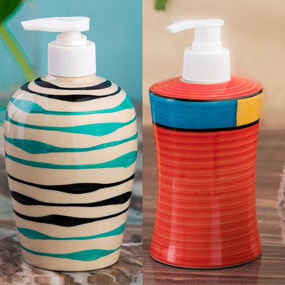 Sforzi Ceramic soap dispenser combo 700 ml Lotion, Shampoo, Soap Dispenser(Multicolor)
Sforzi Ceramic soap dispenser combo 700 ml Lotion, Shampoo, Soap Dispenser(Multicolor)