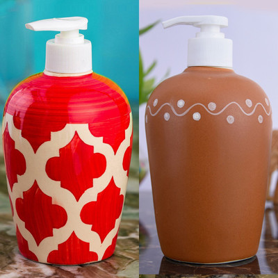 Sforzi Ceramic soap dispenser combo 450 ml Lotion, Shampoo, Soap Dispenser(Multicolor) 
Sforzi Ceramic soap dispenser combo 450 ml Lotion, Shampoo, Soap Dispenser(Multicolor)