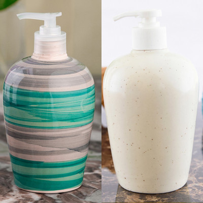 Sforzi Ceramic soap dispenser combo 450 ml Lotion, Shampoo, Soap Dispenser(Multicolor)
Sforzi Ceramic soap dispenser combo 450 ml Lotion, Shampoo, Soap Dispenser(Multicolor)