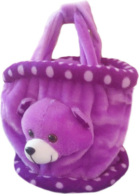 Toyz Avenue STUFFED TEDDY BEAR BAG FOR KIDS - 30 cm(Purple)