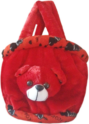 Toyz Avenue STUFFED TEDDY BEAR BAG FOR KIDS - 22 cm(Red)