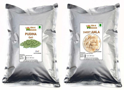 Veg E Wagon Pudina Goli and Amla Candy 250 gm Combo Pudina, Sweet and Sour(Pack of 2)
Veg E Wagon Pudina Goli and Amla Candy 250 gm Combo Pudina, Sweet and Sour(Pack of 2)