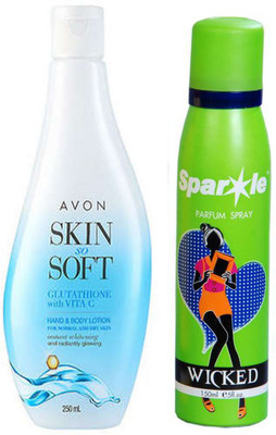 Avon Anew Skin So Soft Hand & Body Lotion (250 ml) With one sparkle perfume spray 150 ml(Set of 2)
Avon Anew Skin So Soft Hand & Body Lotion (250 ml) With one sparkle perfume spray 150 ml(Set of 2)