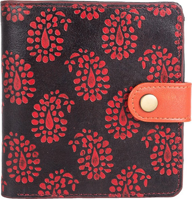 Holii Women Red Genuine Leather Wallet(1 Card Slot)