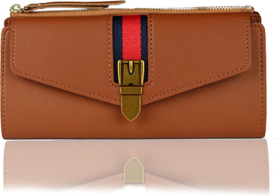 iSweven Girls Tan Artificial Leather Wallet(10 Card Slots)