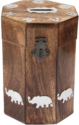 RGRANDSONS Handmade Handicrafted Wooden Money Bank Kids Piggy Coin Box Gifts 6 Inch Octo Elephant Inlay Coin Bank(Brown)
RGRANDSONS Handmade Handicrafted Wooden Money Bank Kids Piggy Coin Box Gifts 6 Inch Octo Elephant Inlay Coin Bank(Brown)