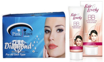 Pink Root DIAMOND BLEACH 250G with FAIR & LOVELY BB INSTANT FAIR LOOK CREAM 40g(Set of 2)
Pink Root DIAMOND BLEACH 250G with FAIR & LOVELY BB INSTANT FAIR LOOK CREAM 40g(Set of 2)