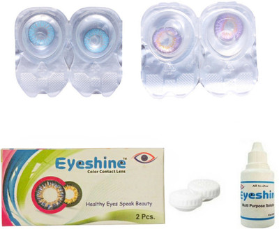 Eyeshine Blue And Voilet Color Contact Lens 2 Pair by T&r Lens Monthly Contact Lens(0, sky blue, voilet/purple, Pack of 4)
Eyeshine Blue And Voilet Color Contact Lens 2 Pair by T&r Lens Monthly Contact Lens(0, sky blue, voilet/purple, Pack of 4)