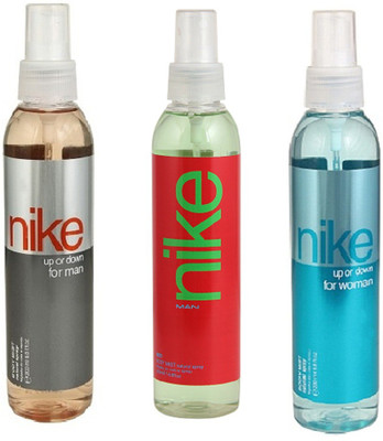 Nike Up or down for men 200ml + Red for men 200ml + Up or down for women 200ml Body Mist - For Men & Women(600 ml, Pack of 3)
Nike Up or down for men 200ml + Red for men 200ml + Up or down for women 200ml Body Mist - For Men & Women(600 ml, Pack of 3)