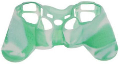 Microware Silicone Cover For PS 3 Green and White Gaming Accessory Kit(Green, White, For PS3)