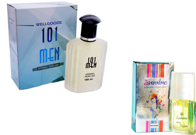 Wellgoods Set of (2) 101 MEN~Jasmine --120ml Eau de Parfum - 120 ml(For Men & Women)
Wellgoods Set of (2) 101 MEN~Jasmine --120ml Eau de Parfum - 120 ml(For Men & Women)