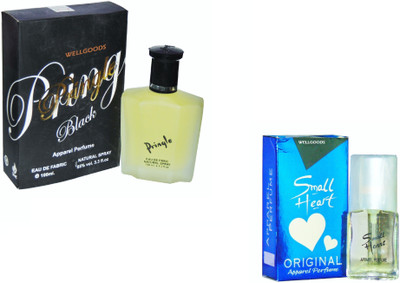 Wellgoods Set of (2) Attractive Black ~ Small Heart Blue --120ml Eau de Parfum - 120 ml(For Men & Women)
Wellgoods Set of (2) Attractive Black ~ Small Heart Blue --120ml Eau de Parfum - 120 ml(For Men & Women)