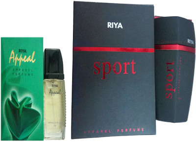 Riya SPORT PERFUME 100 ML + APPEAL PERFUME 30 ML Eau de Parfum - 30 ml(For Men & Women)
Riya SPORT PERFUME 100 ML + APPEAL PERFUME 30 ML Eau de Parfum - 30 ml(For Men & Women)