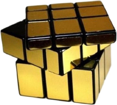 Fiable Creations Mirror Cube Gold Finish(1 Pieces)