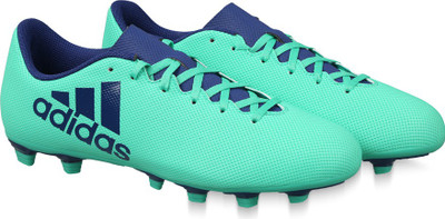 ADIDAS X 17.4 FXG Football Shoes For Men(Green, Blue, Aergrn/uniink/hiregr