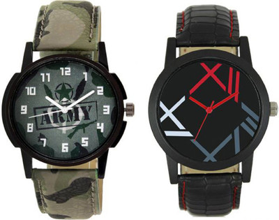 Rage Enterprise New Designer Dial Re-138 Leather Strap Men Watch - For Men