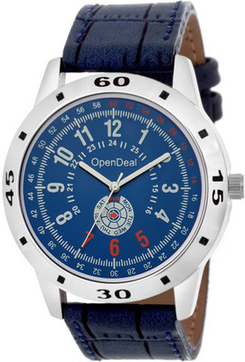 OpenDeal Stylish Blue Dial Blue Leather Belt Analogue Watch For Men & Boys Watch - For Boys