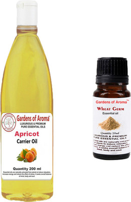 Gardens Of Aroma Apricot Carrier Oil And Wheatgerm Essential Oil(210 ml)