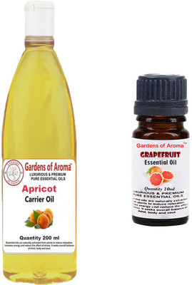 Gardens Of Aroma Apricot Carrier Oil And Grapefruit Essential Oil(210 ml)