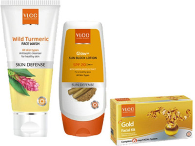 VLCC Glow+ Spf 20 & Wild FW & Gold FW(Set of 1)