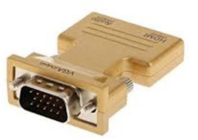 Microware HDTV Female to VGA with Audio Converter HDMI Adapter(Compatible with HDTV, Blu-Ray, Set Top Box, Gaming Console, Golden)
Microware HDTV Female to VGA with Audio Converter HDMI Adapter(Compatible with HDTV, Blu-Ray, Set Top Box, Gaming Console, Golden)