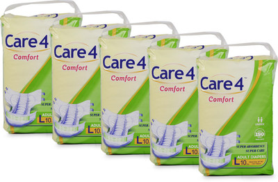 care 4 adultcomfort_packof5_L Adult Diapers - L(50 Pieces)