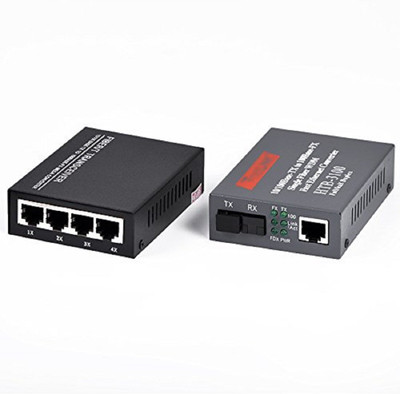 Aeoss 2 Pcs 10/100 Mbps 1 Ports and 4 Ethernet Ports for Fiber Media Converters for IP cameras, 25Km remote working, 1 Pair Network Switch(Black)
Aeoss 2 Pcs 10/100 Mbps 1 Ports and 4 Ethernet Ports for Fiber Media Converters for IP cameras, 25Km remote working, 1 Pair Network Switch(Black)