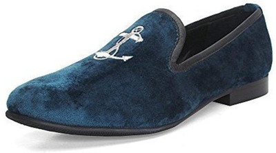 Bare Skin Bareskin Mens Handmade Blue Velvet Slip-on with Silver Anchor Embroider Casuals For Men(Blue
Bare Skin Bareskin Mens Handmade Blue Velvet Slip-on with Silver Anchor Embroider Casuals For Men(Blue