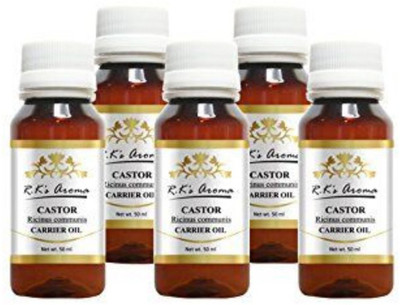 Rks Aroma Castor Carrier Oil, Cold Pressed - 100% Pure & Natural (Pack of 5)(250 ml)
Rks Aroma Castor Carrier Oil, Cold Pressed - 100% Pure & Natural (Pack of 5)(250 ml)