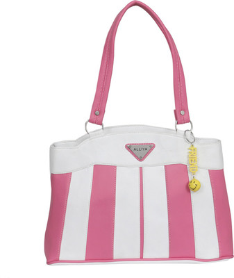 Alliya Shoulder Bag(Pink, White)