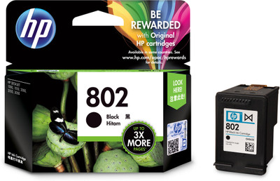 HP 802 Single Color Ink Cartridge(Black)