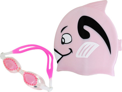 Neska Moda Swimming Goggles,Silicon Cap Swimming Kit