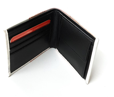 11e Men Orange Artificial Leather Wallet(4 Card Slots)