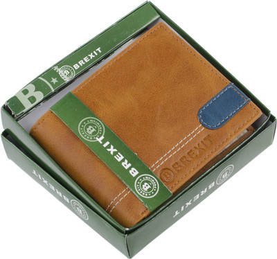 Brexit Men Tan Artificial Leather Wallet(7 Card Slots)