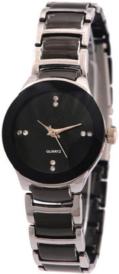 Miss Perfect Silver-Black Watch - For Women Watch - For Girls
