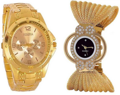Shree Golden Color Couple Watch for Men and Women +AD55+1 Watch - For Men & Women
Shree Golden Color Couple Watch for Men and Women +AD55+1 Watch - For Men & Women