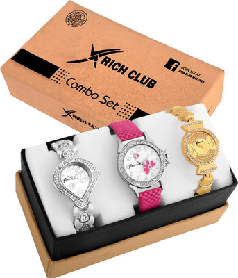 Rich Club Combo Of Three Multi-Designer (Casual+Partywear+Formal) Watch - For Women
Rich Club Combo Of Three Multi-Designer (Casual+Partywear+Formal) Watch - For Women