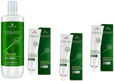 Schwarzkopf Essensity Ammonia Free 4-99 Medium Brown Violet Extra 60 mL(3 tube) + Essensity Oil Developer 1000 mL(Set of 4)
Schwarzkopf Essensity Ammonia Free 4-99 Medium Brown Violet Extra 60 mL(3 tube) + Essensity Oil Developer 1000 mL(Set of 4)