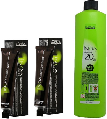L'Oreal INOA Ammonia Free Permanent Colour 7.1 ash Blonde(2 tube) 60mL+ Loreal INOA Oil Developer 1000 mL(Set of 3)
L'Oreal INOA Ammonia Free Permanent Colour 7.1 ash Blonde(2 tube) 60mL+ Loreal INOA Oil Developer 1000 mL(Set of 3)