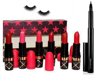 Professional kit Of Mac Sweet Nude Lipstick Multi Shade 3.6 gm (Pack of 6) with Pencil Eyeliner blackest waterproof 1.45 gm(Set of 3)
Professional kit Of Mac Sweet Nude Lipstick Multi Shade 3.6 gm (Pack of 6) with Pencil Eyeliner blackest waterproof 1.45 gm(Set of 3)