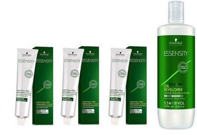 Schwarzkopf Essensity Ammonia Free 7-77 Medium Blonde Copper Extra 60 mL(3 tube) + Essensity Oil Developer 1000 mL(Set of 4)
Schwarzkopf Essensity Ammonia Free 7-77 Medium Blonde Copper Extra 60 mL(3 tube) + Essensity Oil Developer 1000 mL(Set of 4)