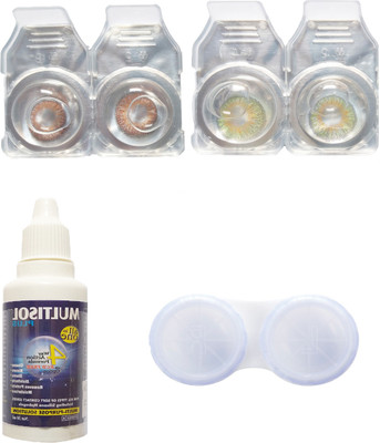 Crystal Brown & green Colored Contact lenses with Case & solution Monthly Contact Lens(0, Brown, Pack of 4)
Crystal Brown & green Colored Contact lenses with Case & solution Monthly Contact Lens(0, Brown, Pack of 4)