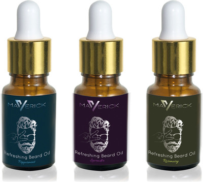 Maverick Cool Refreshing beard oil pack of 3 with freshness of Peppermint, Lavender & Rosemary essential oils & pure Jojoba Hair Oil(10 ml)
Maverick Cool Refreshing beard oil pack of 3 with freshness of Peppermint, Lavender & Rosemary essential oils & pure Jojoba Hair Oil(10 ml)