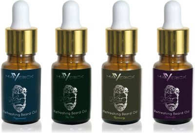 Maverick Cool Refreshing beard oil pack of 4 with freshness of Peppermint, Rosemary, Lavender and Tea Tree essential oils & pure Jojoba Hair Oil(10 ml)
Maverick Cool Refreshing beard oil pack of 4 with freshness of Peppermint, Rosemary, Lavender and Tea Tree essential oils & pure Jojoba Hair Oil(10 ml)