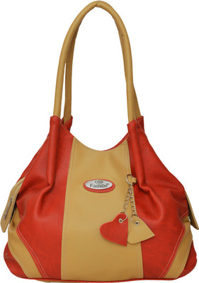 FD Fashion Soft Luggage Shoulder Bag(Red, Beige), Beige;red