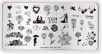 Born Pretty Stamping Template Rectangle Love Wedding Nail Art Image Plate Valentine's Day BP-L003(Silver)
Born Pretty Stamping Template Rectangle Love Wedding Nail Art Image Plate Valentine's Day BP-L003(Silver)