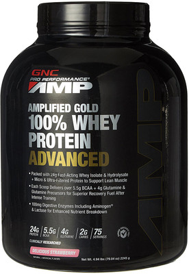 GNC PP 100% Whey Protein Powder Amp Gold Advance (Strawberry) Whey Protein(2245 g, Strawberry)
GNC PP 100% Whey Protein Powder Amp Gold Advance (Strawberry) Whey Protein(2245 g, Strawberry)