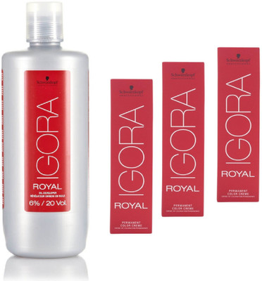Schwarzkopf Igora Royal Permanent color crème 6-5 Dark Blonde Gold (3tube) 60mL+ Igora Oil Developer 1000 mL(Set of 4)
Schwarzkopf Igora Royal Permanent color crème 6-5 Dark Blonde Gold (3tube) 60mL+ Igora Oil Developer 1000 mL(Set of 4)