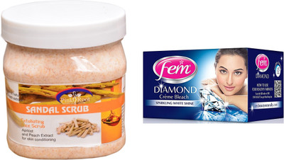 Pink Root Sandal Scrub 500ml, Fem Diamond Bleach(Set of 2)